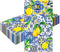 Ysqool 20 Pcs Lemon Napkins, Blue and Yellow Tile Lemon Disposable Guest Towels,