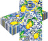 Ysqool 20 Pcs Lemon Napkins, Blue and Yellow Tile Lemon Disposable Guest Towels,