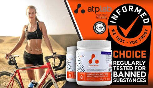 ATP LAB - Greens and Reds Whole Foods - Blueberry Acai, 240 g for Nutritional Support
