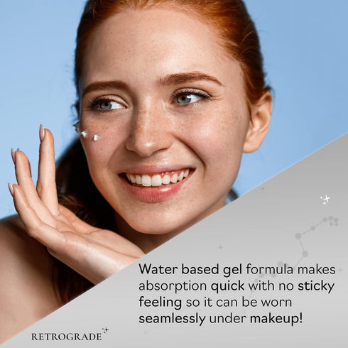 Retrograde Skin Care Hydra Hyaluronic Acid Water Gel Cream, Daily Face Moisturizer for Dry Skin, Scented
