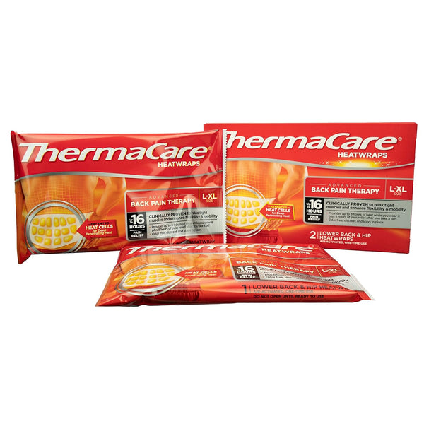 ThermaCare 081144658 Back & Hip Wrap, Large/X-Large for Pain Relief