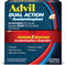 Advil Dual Action Coated Caplets with 250 Mg Ibuprofen & 500 Mg Acetaminophen, 2 Count x 50 for 8 Hour Pain Relief