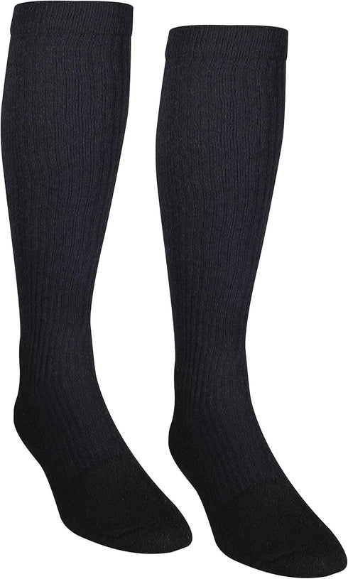 NuVein Compression Socks - 15-20 mmHg Support for Men, Knee High, Closed Toe, Black, Medium