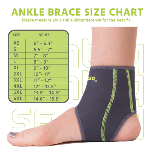 Ankle Brace for Men & Women, Compression Support for Sprained Ankles & Plantar Fasciitis, Medium