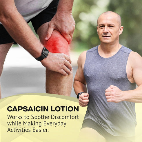 Capsaicin Lotion – Deep Penetrating Roll On Cream for Muscles & Joints, 3 oz, 0.075% Capsaicin
