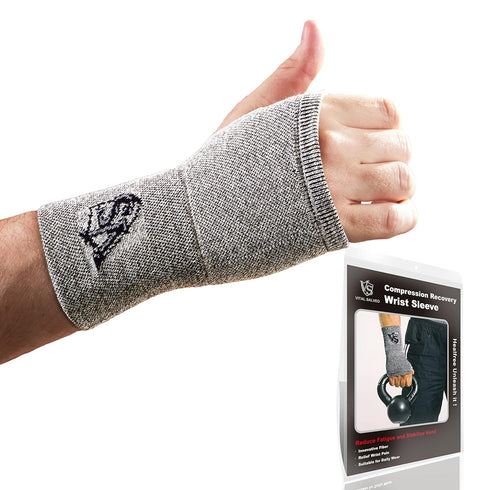 Vital Salveo Wrist Compression Recovery Sleeve/Brace, Carpal Tunnel, Large, 1PC