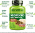 NATURELO Mushroom Supplement for Brain & Immune Health with Lion’s Mane, Reishi, Turkey Tail - 90 Vegan Capsules