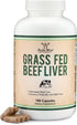 Beef Liver Capsules, 1000mg Grass Fed, 180 Capsules - Desiccated Beef Liver Supplement for Digestion & Immune Health