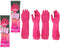 (Pack of 2 Pairs) Mamison Big Kitchen Rubber Gloves - XXL Reusable Waterproof Cleaning Gloves (Pink)
