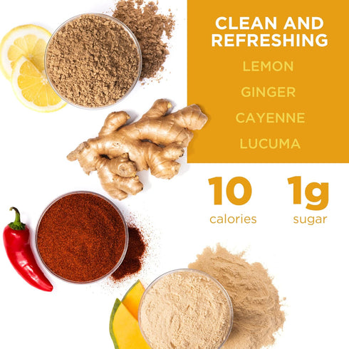 Laird Superfood Morning Jumpstart Powder Supplement, Lemon, Lucuma, Ginger, Cayenne Cleanse, Organic, 2.7 Oz Bag