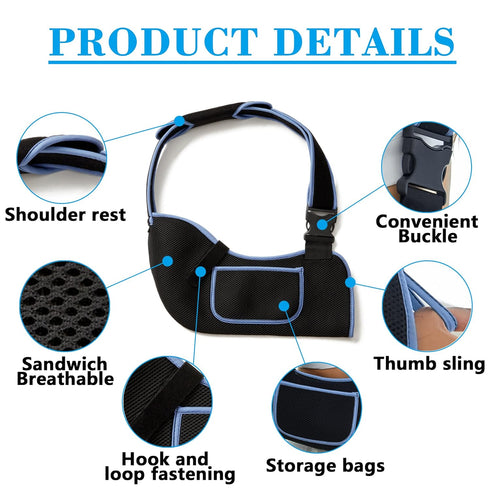 Immobilizer VISKONDA Arm Sling Shoulder - Rotator Cuff Support Brace - Comfortable Medical Sling for Shoulder