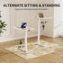 Medical Adjustable Overbed Bedside Table with Wheels, Rolling Laptop Table, Mobile Standing Desk for Home and Hospital