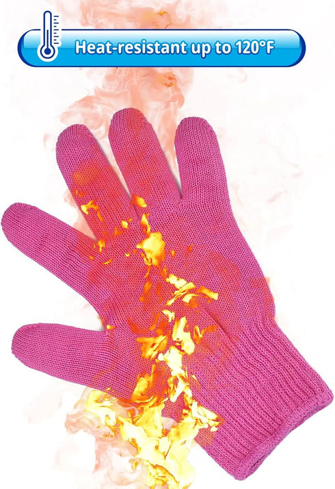 Professional Heat Resistant Gloves for Hair Styling, Heat Proof Protection Gloves for Curling Wand