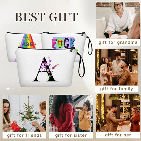 SEAMOON Unique Gifts for Women - Birthday Gifts, Maid of Honor Gifts, Cosmetic Bag with Mirror, Small Gifts (A)