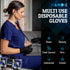 Hand-E Touch Black Nitrile Disposable Gloves, Latex Free for BBQ, Tattoo, Cooking, Mechanic