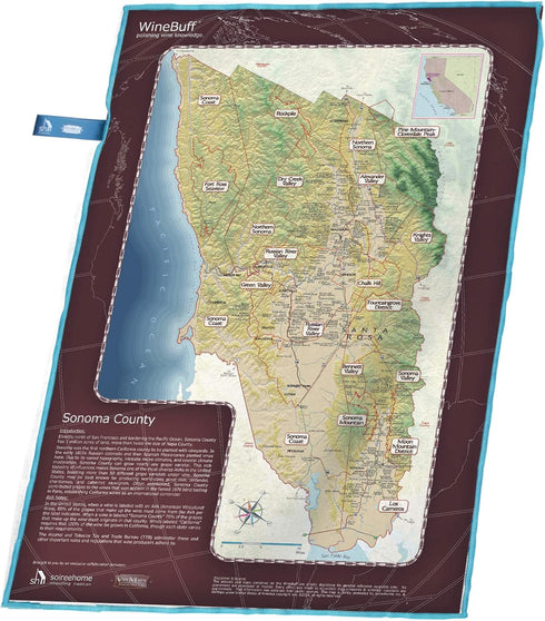Napa Valley & Sonoma Edition Microfiber Glass Cleaning Towel for Wine Lovers