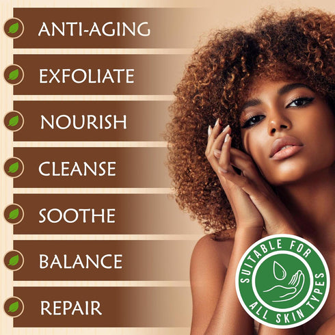 Raw African Black Soap Bar 8 oz., 100% Pure Natural from Ghana, Acne Treatment, Great for Skin