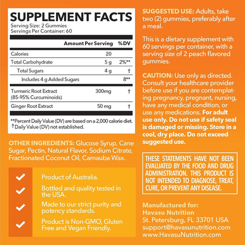 Gummies Immune 120 Count 2 Turmeric with Ginger Root Extract - Digestive Health and Support Supplement for Overall