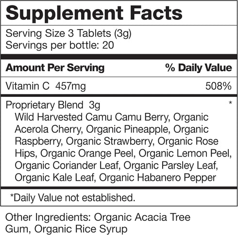 Dr. Schulze's Super-C Plus | Vitamin C Complex | Clinical Herbal Formula | 60 Chewable Tablets for Immunity Support