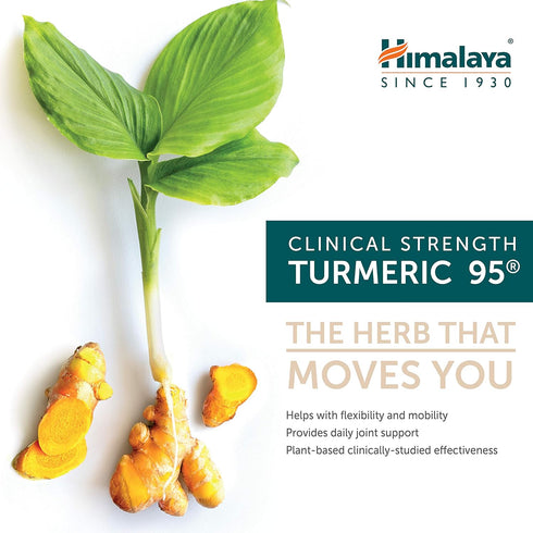 Himalaya Turmeric 95 Supplement with Curcumin, Joint and Muscle Support, 600 mg, 30 Capsules