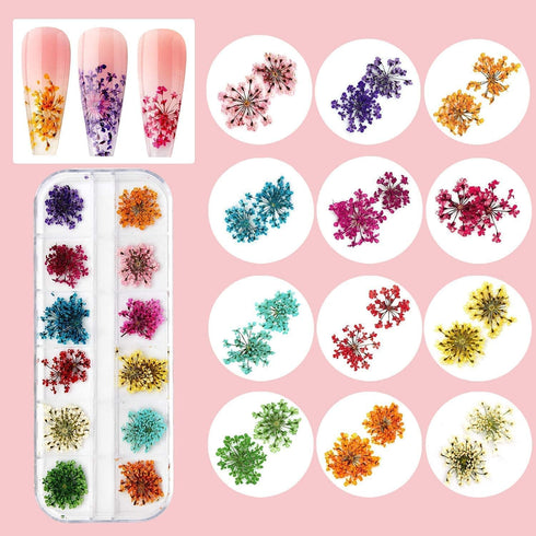 Makartt Nail Decoration Set, 4 Boxes Glitter Sequins & Rhinestones for Nail Art, DIY Decoration Accessories Kit