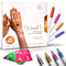 Vanli's Metallic Temporary Tattoo Markers, 10 Pens with 30 Stencils, Stocking Stuffers for Kids, Women, Boys, Girls