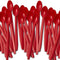 Extra Long Red 8in Premium Sundae Spoons - 50ct Heavy Duty Disposable Plastic Utensils for Ice Cream