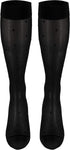 Truform Sheer Compression Stockings, 15-20 mmHg, Women's Knee High Length, Dot Pattern, Black, Small