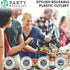 Party Bargains Disposable Plastic Black Cutlery Set, 40 Pack: 16 Forks, 8 Knives, 16 Spoons