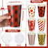 WILLBOND 60 16 oz 6 Pcs Hot Chocolate Coffee Cups Christmas Party Favor Gift Disposable Coffee Cups Holiday Hot Cocoa