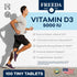FREEDA Vitamin D3-5000 IU, Pure High Potency Kosher Supplement Tablets, 100 Count