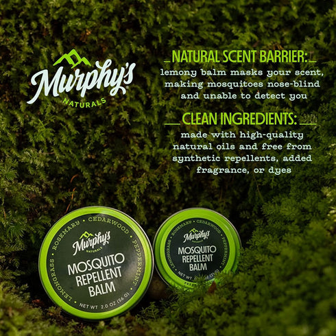 Murphy's Naturals Mosquito Repellent Balm - Plant-Based with Cedarwood, Lemongrass & Rosemary, 2 oz
