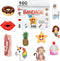 BioSwiss Assorted Animal Bandages - Fun and Food Shaped Self Adhesive Latex Free Sterile Wound Care, 100 Count