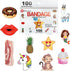BioSwiss Assorted Animal Bandages - Fun and Food Shaped Self Adhesive Latex Free Sterile Wound Care, 100 Count