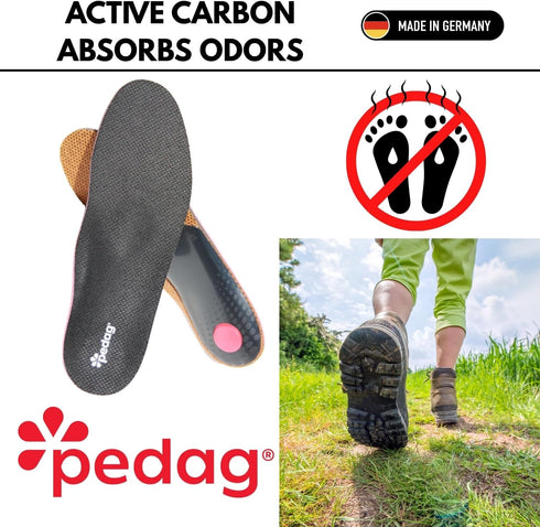 Pedag Plantar Fasciitis | German Made Arch Support Orthotic Insoles Inserts for Men and Women | Medium High Arch