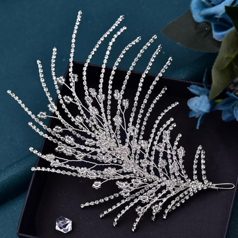 Wedding Headband Crystal Bridal Headpiece, Rhinestone Hair Accessories for Women, Bride and Bridesmaids