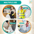 100 Gallon Garbage Bags (Clear, 1.3 Mil, 10 Bags) - 67x79 Size for Heavy Duty Use