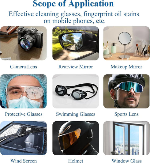 icepac 200 PCS) Anti-Fog Lens Wipes Pre-Moistened Anti-Fog Wipes| Glasses Cleaner Safely Cleans Glasses, Sunglasses