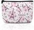 Watercolor Paris Tower Makeup Bag for Purse, Waterproof Funny Cosmetic Bags for Women, Zipper Travel Toiletry Pouch