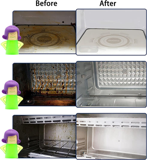 ZPCTECHGO Microwave Steam Cleaner Angry Mom, Steamer Cleaning with Vinegar and Water, Angry Mum Microwave Oven Cleaner
