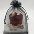 100 Pcs Per Pack 5x7 Black Gifts Wrap Bags, Organza Sheer Fabric Drawstring Transparent Mesh Bags for Favor