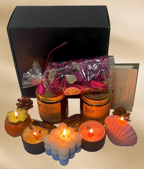 SOYESY 12 Set Set Scented Candles Gift for Women, Pcs Candles & Greeting Card for Women, Aromatherapy Soy Wax Candles