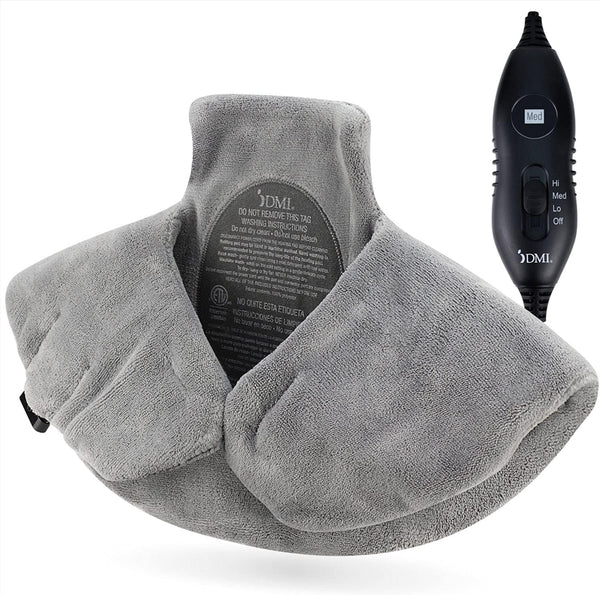 DMI Heating Pad for Headache, Neck, Shoulder & Back Pain Relief, FSA and HSA Eligible, Gray, 18 X 15, Medium