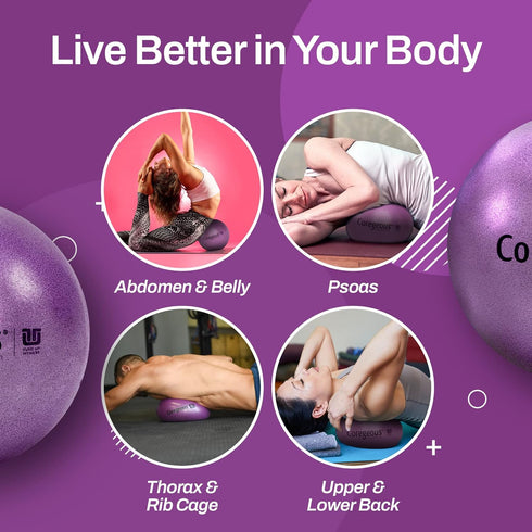 Tune Up Fitness – Coregeous Ball | Psoas Release Tool for Abdominal, Belly & Lower Back Relief