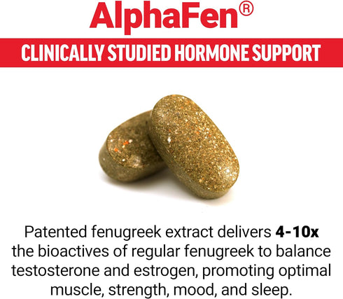 Force Factor Alpha King Supreme Testosterone Booster for Men, Fenugreek Seed and Ashwagandha, 45 Tablets