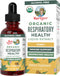 MaryRuth Organics USDA Organic Respiratory Health Liquid Drops with Mullein Leaf, Marshmallow Root & Elderberry - 1 Fl