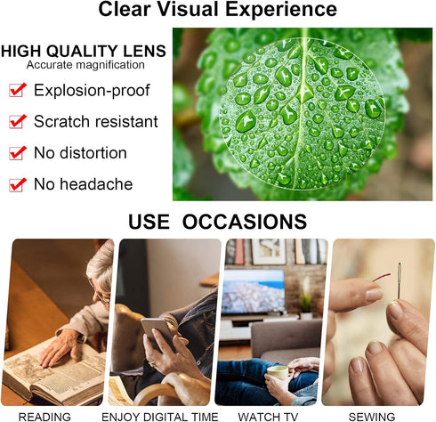 OCCI CHIARI Fashion Cateye Women Glasses, Nerd Reader No Magnification Clear Glasses (Transparent)