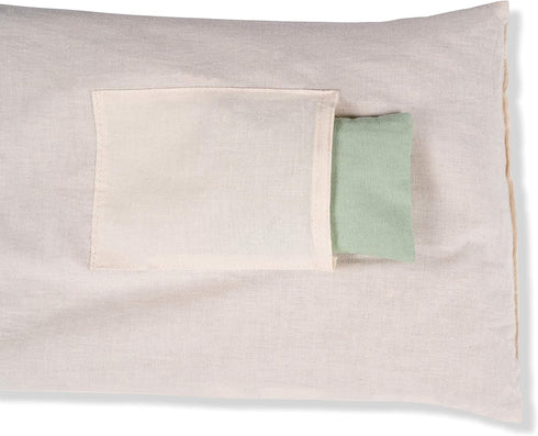 FSA HSA Eligible Kanjo Aroma Mint Acupressure Pillow - 100% Cotton Linen with Natural Cork Filling