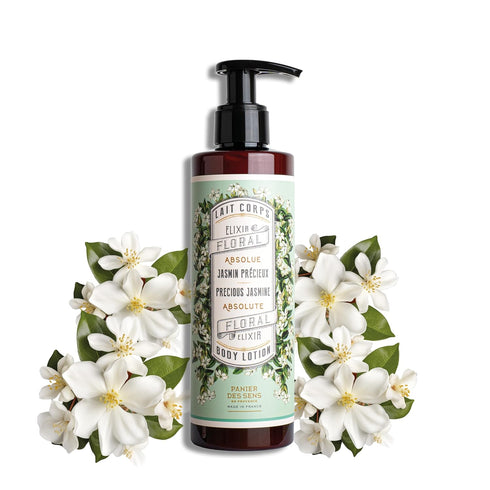 Panier des Sens Jasmine Hand & Body Lotion for Dry Skin, Hydrating Body Cream with Shea Butter & Olive Oil, 8.45 Floz