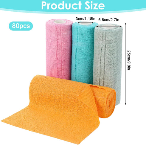 xozeooeu 4 80 10"x10" Rolls Microfiber Cleaning Cloth - Sheets Total, Tear-Away Reusable Paper Towels, Super Absorbent